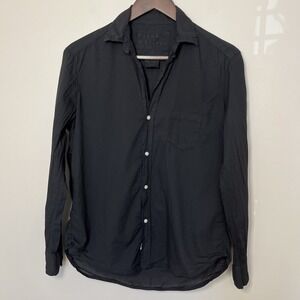Frank & Eileen "Eileen" Relaxed Button-Up Featherweight Black XS Retail $228